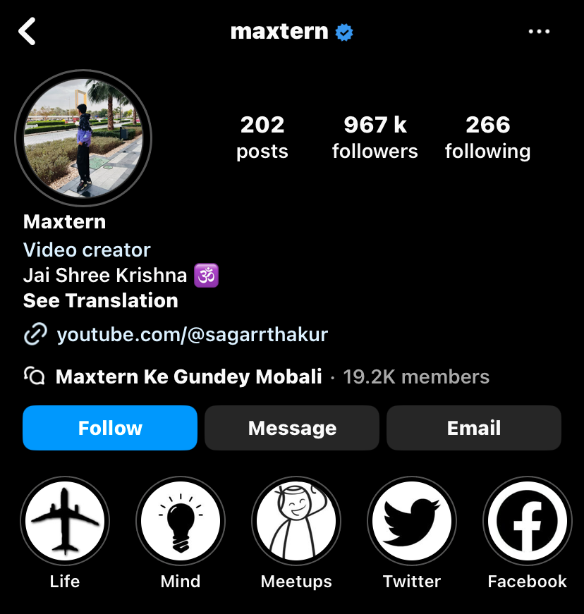 Maxtern Instagram